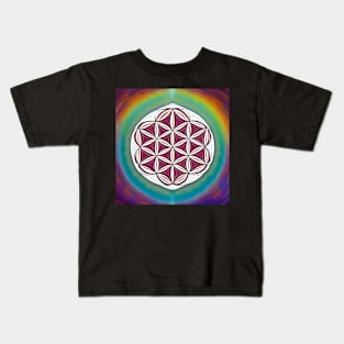 Flower Of Life - Colorfully Kids T-Shirt